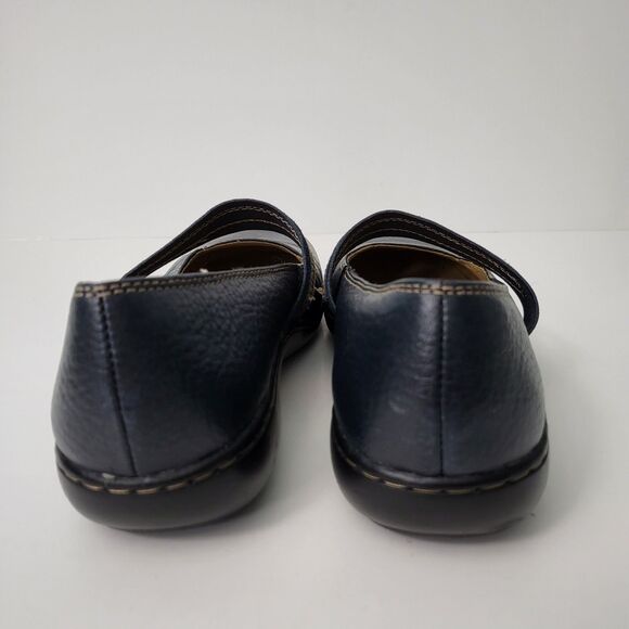 CLARKS Active Air Geraldine Womens 9 Mary Jane 81539 Navy Blue Leather Shoes - Picture 4 of 10